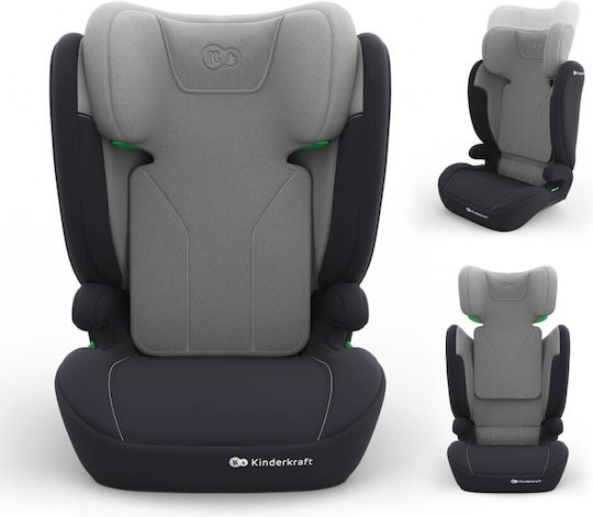 Kinderkraft i-Spark 2 Plus Столче за кола с висока облегалка i-Размер Сив