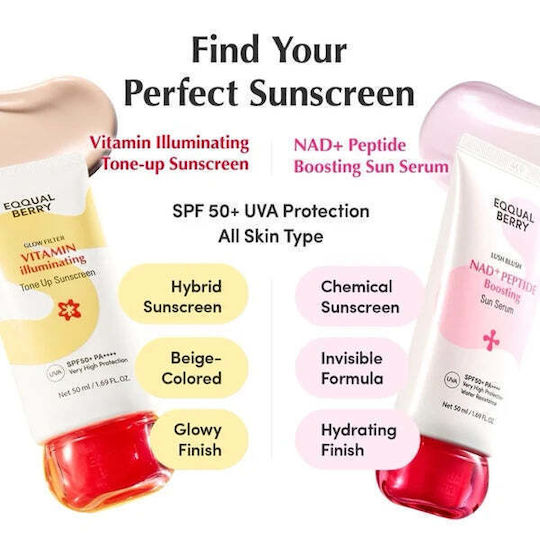 Eqqualberry Слънцезащитен Крем За Лице SPF50+ 50ml