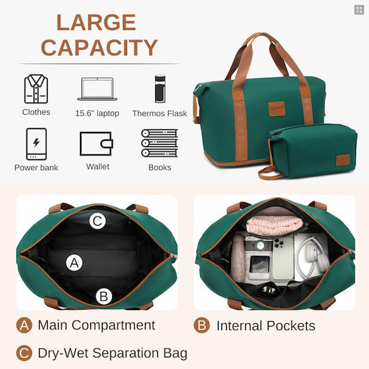 Miss Lulu Set Sack Voyage Green Fabric