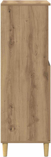 Highboard Artisan Living Room Cabinet Made of Oak Particle Board 60x36x110cm