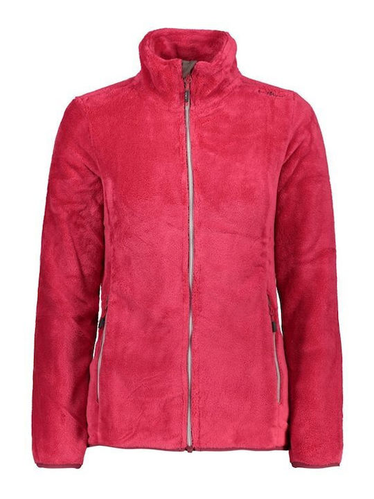 Fleece Damen Strickjacke in Weiß Farbe