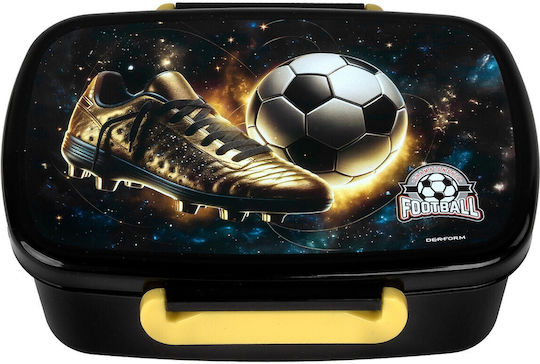 Derform Cutie De Prânz Pentru Copii Din Plastic Tematică Fotbal 16.5 x 10.5 x 7 cm