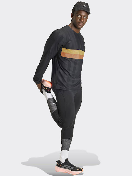 adidas Herren Sportleggings Lang Schwarz