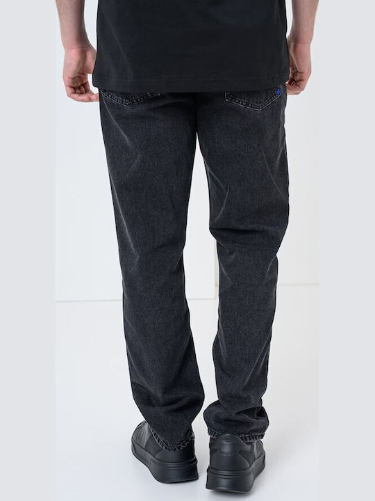 Men's Straight Black Jeans Pants