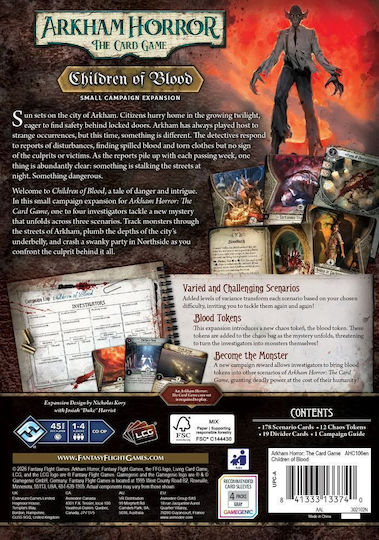Επέκταση Παιχνιδιού Arkham Horror The Card Game – Children Of Blood Small Campaign Expansion για 1-4 Παίκτες 14+ Ετών (EN) Fantasy Flight