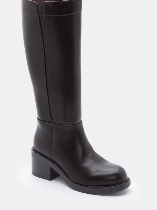 Damenstiefel mit Mittelhohem Absatz Braun