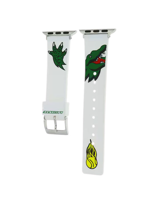 Lacoste Λουράκι Σιλικόνης Λευκό (Amazfit Balance)