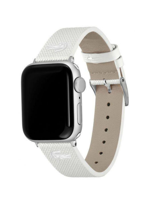 Lacoste Leather White Strap (Apple Watch 38/40 Mm)