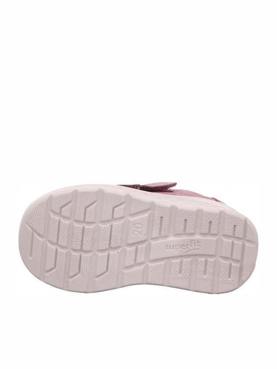 Gore-tex Kids Ankle Boots with Hoop & Loop Closure Lilac