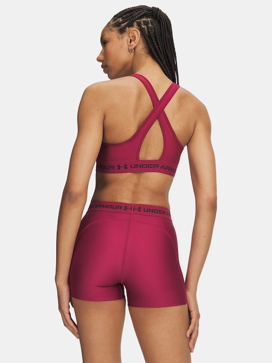 Under Armour Crossback Mid Bra Дамско бюстие Фуксия