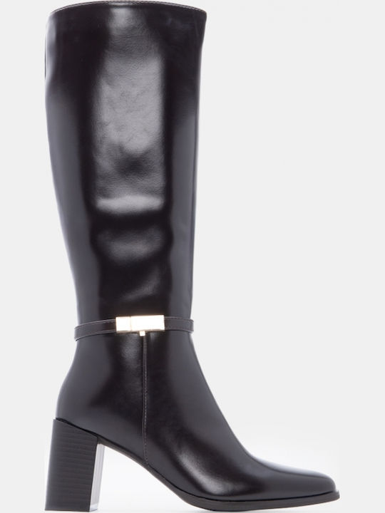 Damenstiefel mit Mittelhohem Absatz und Braun mit Pelz
