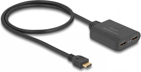 Delock Hdmi 2-port 4k60hz Splitter Downscaler + 0.6m Cable Delock 18650