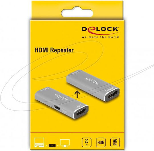 Delock HDMI Repeater 8K60Hz/4K144Hz Max 20m Delock 11506
