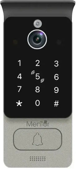 Smart Video Interfon Mentor Svk472b 4 Fire Wi-Fi Card Pin Tuya App 7 Inch Ips Dvr Fhd 2mp Ip66 Negru