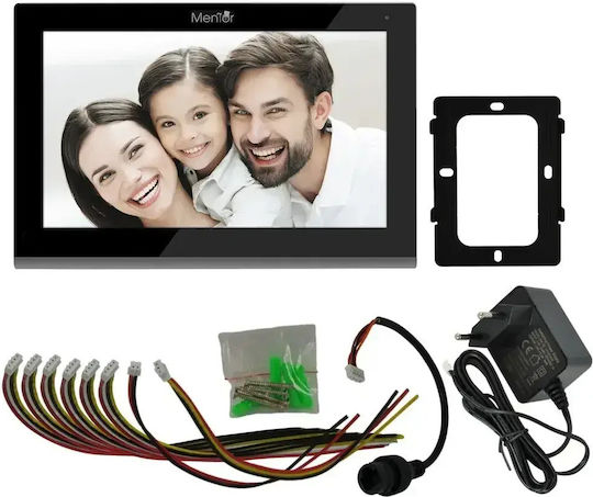 Smart Video Interfon Mentor Svk472b 4 Fire Wi-Fi Card Pin Tuya App 7 Inch Ips Dvr Fhd 2mp Ip66 Negru