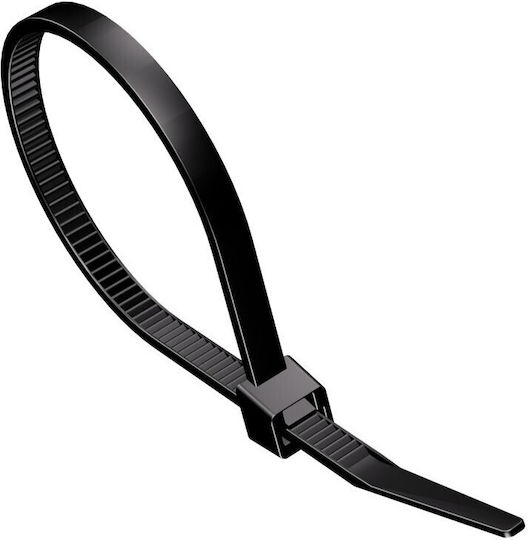 Benman Πλαστικά Δεματικά Καλωδίων 200mmx3.6mm σε Μαύρο χρώμα (100τμχ) 70952