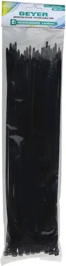Geyer Πλαστικά Δεματικά Καλωδίων 380mmx4.8mm σε Μαύρο χρώμα (100τμχ) G4.8CT380B
