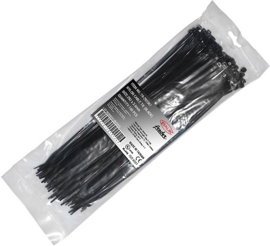 Adeleq Πλαστικά Δεματικά Καλωδίων 292mmx3.6mm σε Μαύρο χρώμα (100τμχ) 19-292361