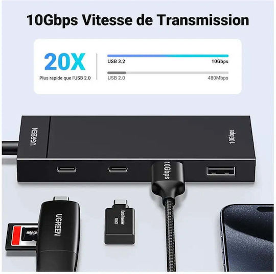 Ugreen Hub 4 Ports USB 3.2 with USB-C Connection