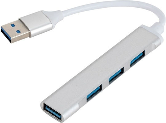 Anker Unibody USB 3.0 4-Port USB 3.0 Хъб 4 порта с връзка USB-A Сребрист