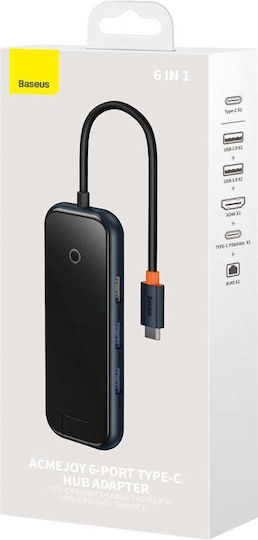 Baseus Acmejoy USB Hub 4 USB 3.0 Ports with USB-A USB-C Connection