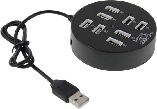 Hub USB 2.0 cu 8 Porturi și Conectare USB-A