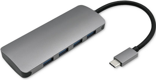 Qoltec USB Хъб 4 Порта USB 3.1 с USB-C Връзка