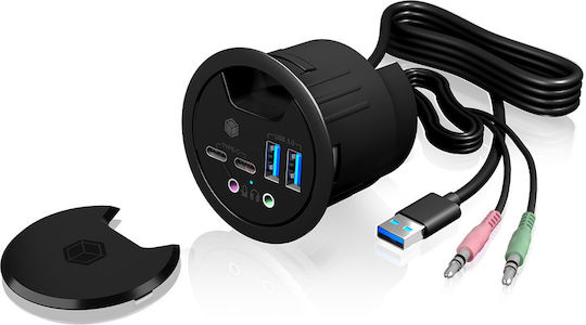 Icy Box Hub 4 Θυρών USB 3.0 με σύνδεση USB-A