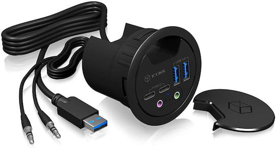 Icy Box Hub 4 Θυρών USB 3.0 με σύνδεση USB-A