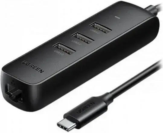 Ugreen Hub 3 Θυρών USB 2.0 με σύνδεση USB-A / Ethernet