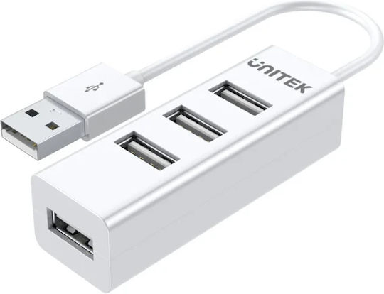 Unitek USB Hub 4 USB 2.0 Ports with USB-A Connection White