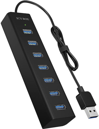 Icy Box Hub 7 Θυρών USB 3.0 με σύνδεση USB-A