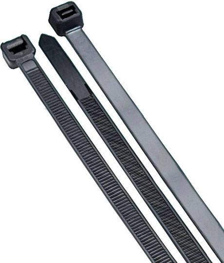 SAS Plastic Cable Ties 450mm x 7.6mm in Black Colour (100pcs)