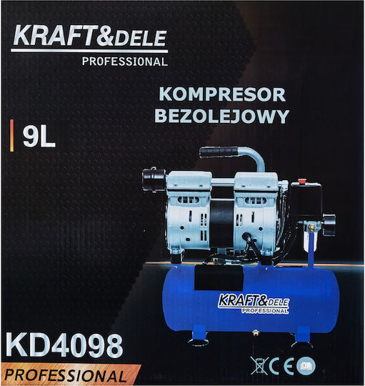 Ölfreier Luftkompressor 9l 550w 155l/min Kd4098