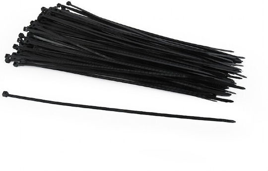 Cablexpert Πλαστικά Δεματικά Καλωδίων 250mmx3.6mm σε Μαύρο χρώμα (100τμχ) NYTFR-250X3.6
