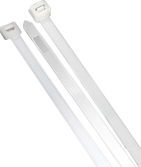 SAS Plastic Cable Ties 370mm x 4.8mm in White Colour (100pcs)