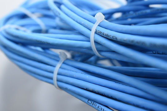 Vorel Legături Cablu Din Plastic Albă (50 Buc) 73888