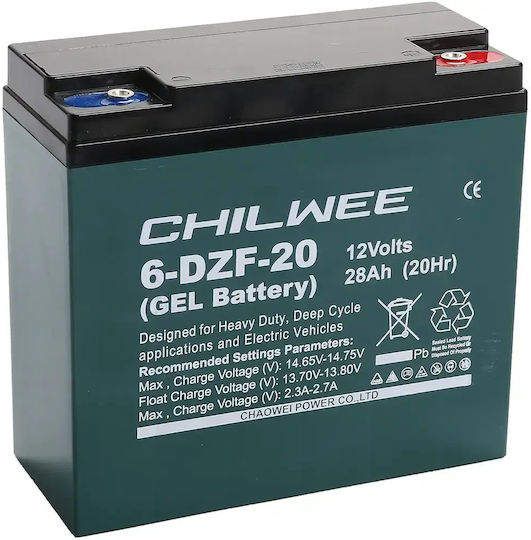 Chilwee 6-DZF-20 UPS Battery with Capacity 20Ah and Voltage 12V 1pcs