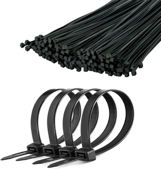 Cabletech Plastische Kabelbinder 150mmx2.5mm in Schwarz Farbe 100Stück DM-0046-15