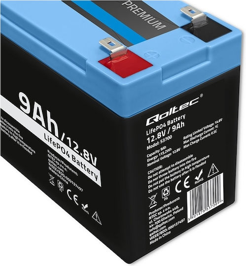 Qoltec Батерия UPS с Капацитет 9Ах и Напрежение 12.8V 53700 1бр