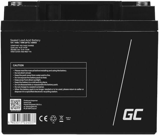 Green Cell Baterie UPS cu Capacitate 44Ah și Tensiune 12V AGM23 1buc