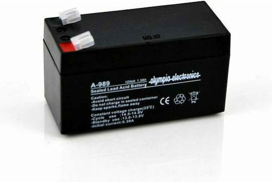 Olympia Electronics A-989 Батерия UPS с Капацитет 1.3Ах и Напрежение 12V 1бр