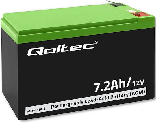 Qoltec UPS Battery with Capacity 7.2Ah and Voltage 12V 53062 1pcs
