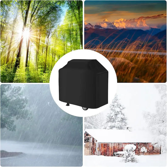 Grill Cover Zola Waterproof Uv Resistant Adjustable Drawstring Fastening 145 X 61 X 117 Cm Black