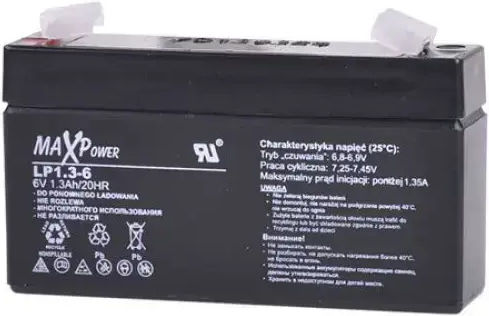 Baterie cu Gel de Plumb 6V 1.3 Ah Fără Întreținere 96 X 24 X 51 Mm