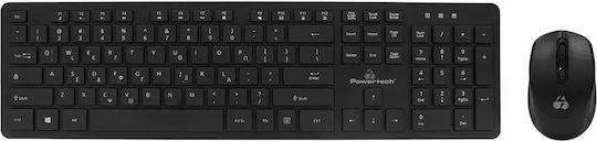 Powertech PT-1189 Ασύρματο Σετ Πληκτρολόγιο & Ποντίκι Αγγλικό US
