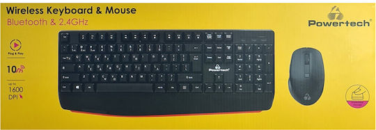 Powertech PT-1167 Kabellos Bluetooth Tastatur & Maus Set Griechisch