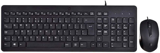 HP Wired Keyboard And Mouse 150 Tastatur & Maus Set Englisch US