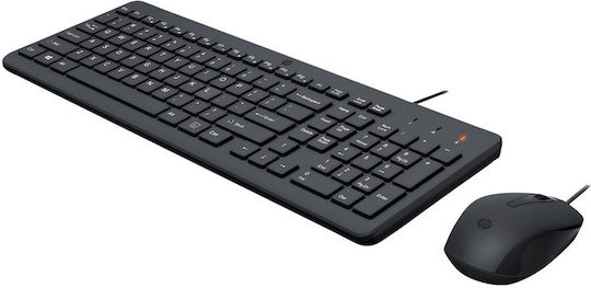 HP Wired Keyboard And Mouse 150 Tastatur & Maus Set Englisch US