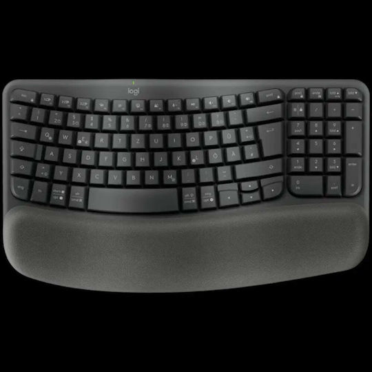 Logitech Wave Keys for Business Ασύρματο Πληκτρολόγιο Αγγλικό US Γκρι